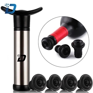 Wine Saver Vacuum Pump with 4 Bottle Stopoers