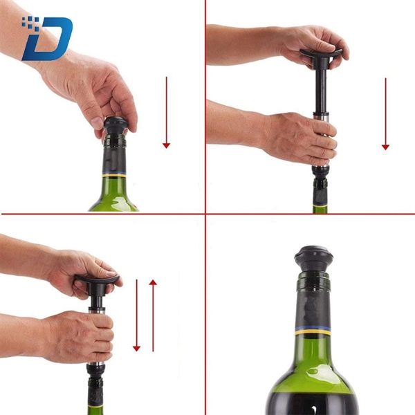Wine Saver Vacuum Pump with 4 Bottle Stopoers - Image 3