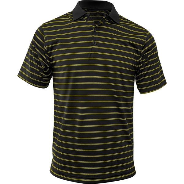 Men's Wide Stripe Spandex Polo Shirt