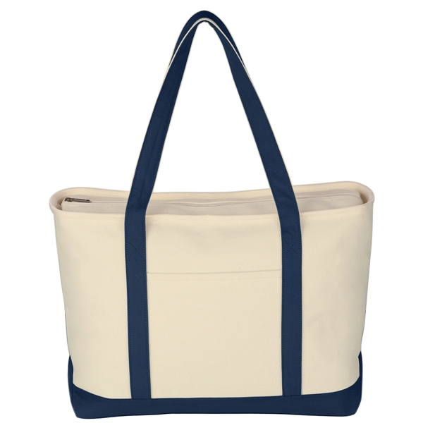 Large Heavy Cotton Canvas Boat Tote Bag - Image 4