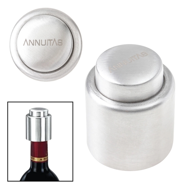 Stainless Steel Vacuum Wine Stopper - Image 1