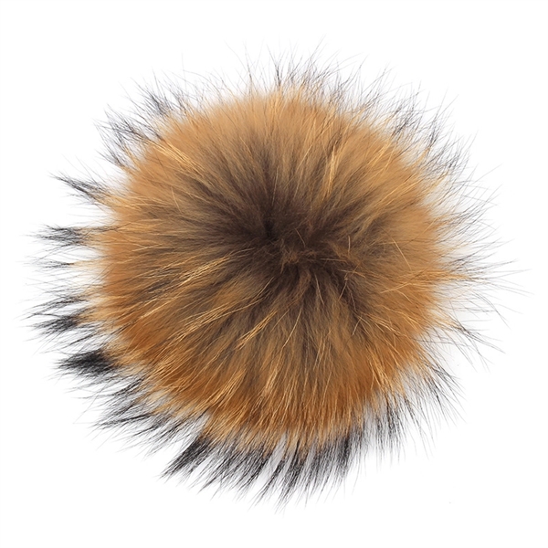 Knit Beanie with Fur Pom Pom - Image 2
