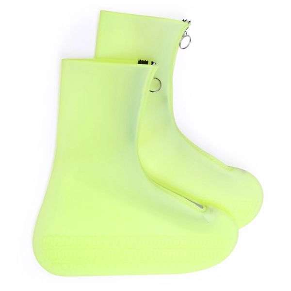 Long Silicone Rain Shoe Cover With Zipper - Image 3