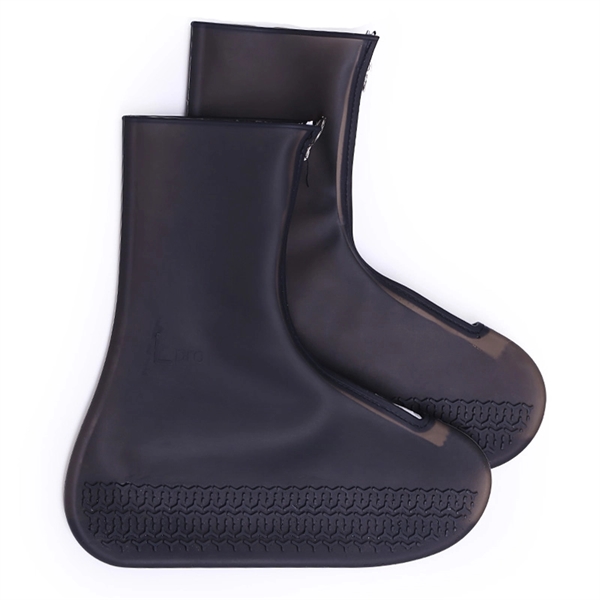 Long Silicone Rain Shoe Cover With Zipper - Image 4