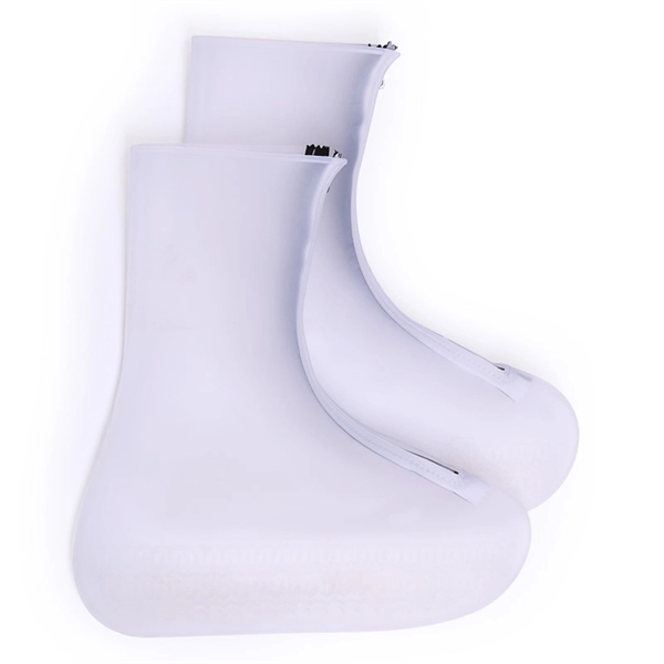 Long Silicone Rain Shoe Cover With Zipper - Image 5
