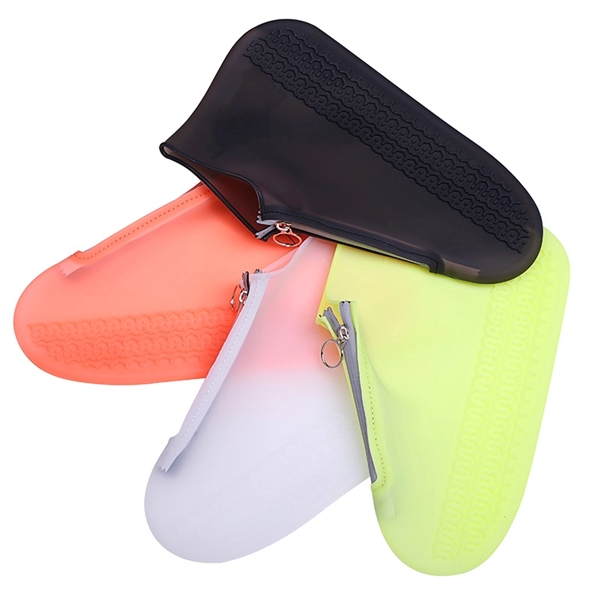Silicone Rain Shoe Cover With Zipper - Image 2