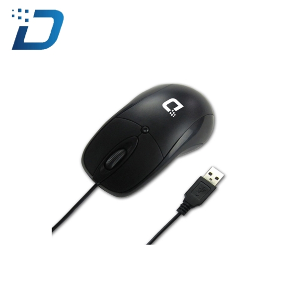 Black Classic 3D Optical Wired Mouse - Image 2