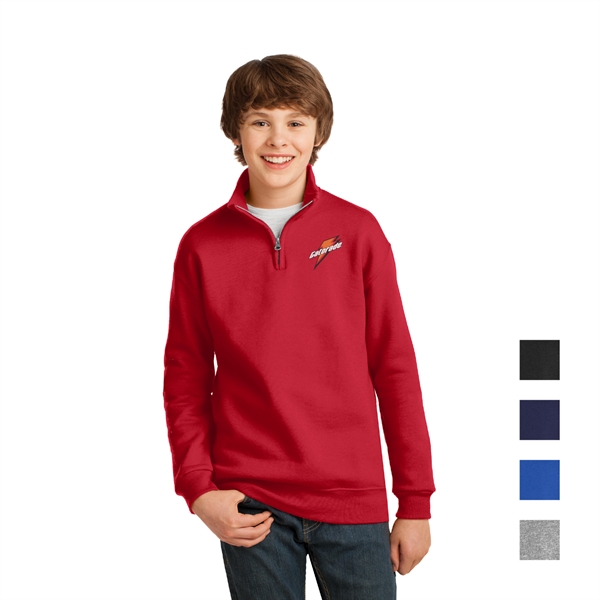 JERZEES® Youth NuBlend® 1/4-Zip Cadet Collar Sweatshirt - Image 1