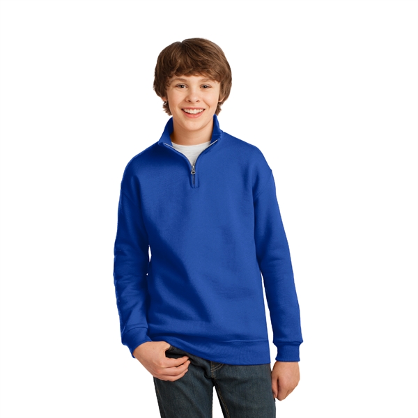 JERZEES® Youth NuBlend® 1/4-Zip Cadet Collar Sweatshirt - Image 3