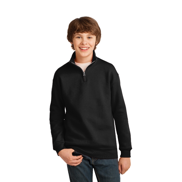 JERZEES® Youth NuBlend® 1/4-Zip Cadet Collar Sweatshirt - Image 4