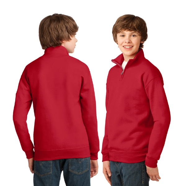 JERZEES® Youth NuBlend® 1/4-Zip Cadet Collar Sweatshirt - Image 5