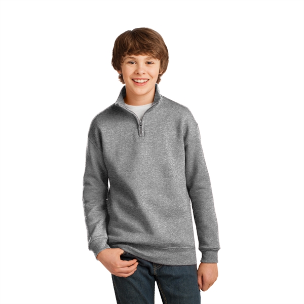 JERZEES® Youth NuBlend® 1/4-Zip Cadet Collar Sweatshirt - Image 6
