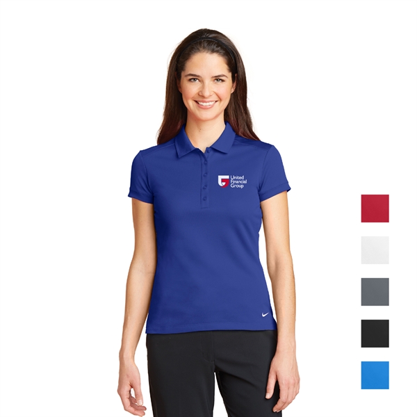 Nike Ladies Dri-FIT Solid Icon Pique Modern Fit Polo - Image 1