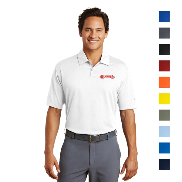 Nike Dri-FIT Pebble Texture Embroidered Polo - Image 1