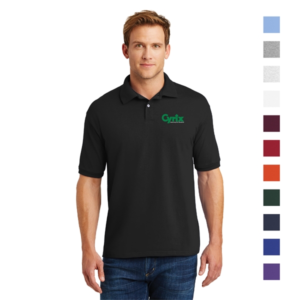 Hanes® EcoSmart® - 5.2-Ounce Jersey Knit Sport Shirt - Image 1