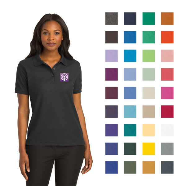 Port Authority® Ladies Silk Touch™ Embroidered Polo - Image 1