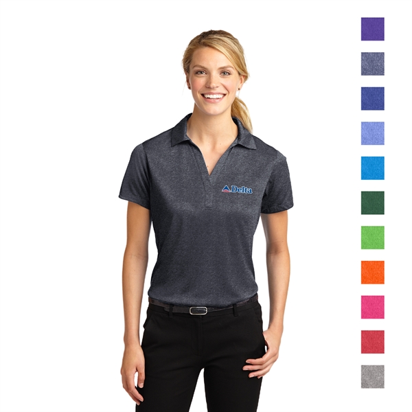 Sport-Tek® Ladies Heather Contender™ Embroidered Polo - Image 1