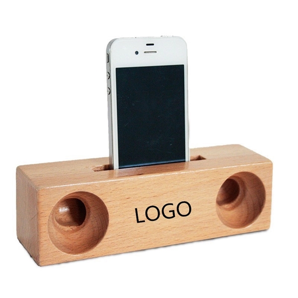 Mobile Phone Speaker Wood Holder Sound Amplifier - Image 1