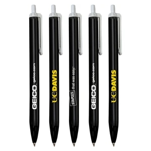 Black Barrels Clicker Stick Promotional Pen