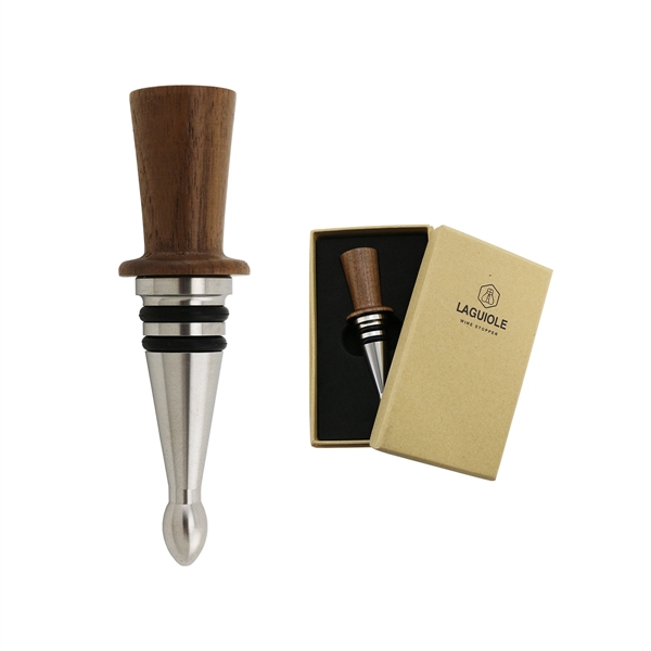 Laguiole Wine Stopper with Wood Top - Image 3