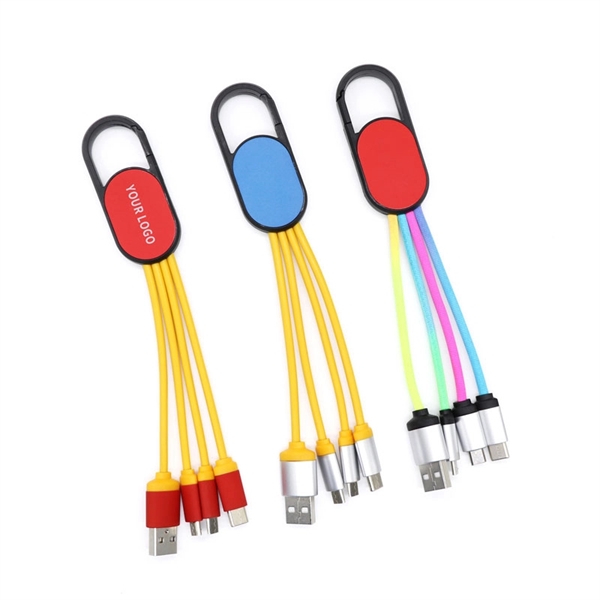 3-in-1 Carabiner Light Up USB Charging Cable - Image 4