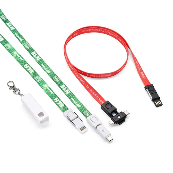Smartphone 3-in-1 Lanyard USB Charging Cable - Image 1