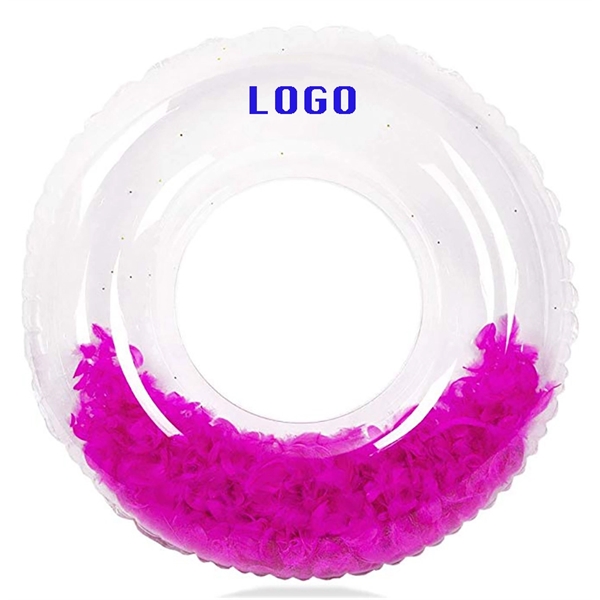 Beach Feather Pool Floats Swim Ring - Image 1