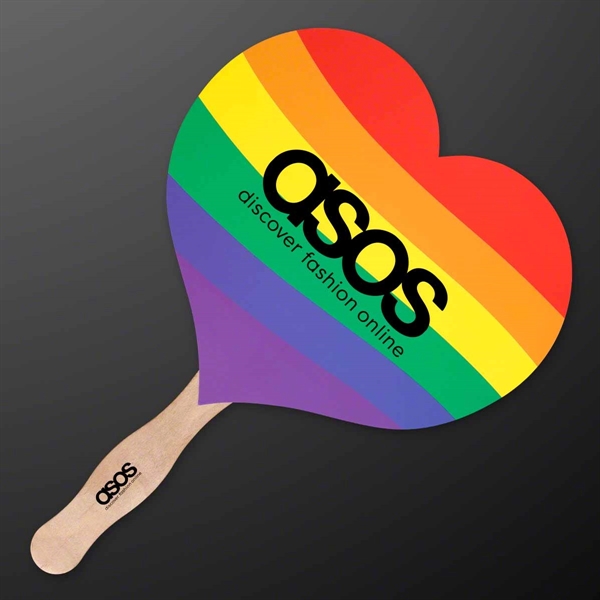 Rainbow Heart Pride Fan (NON-Light Up) - Image 1