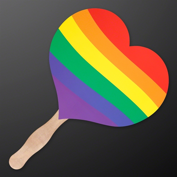 Rainbow Heart Pride Fan (NON-Light Up) - Image 2