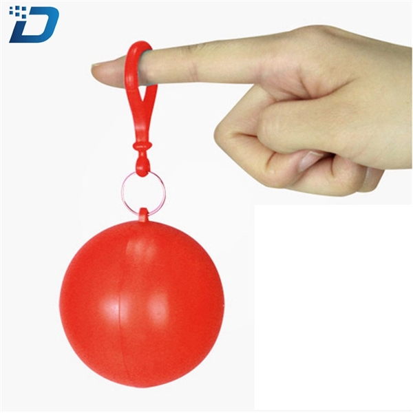Disposable Ball Rain Poncho With Chain - Image 4