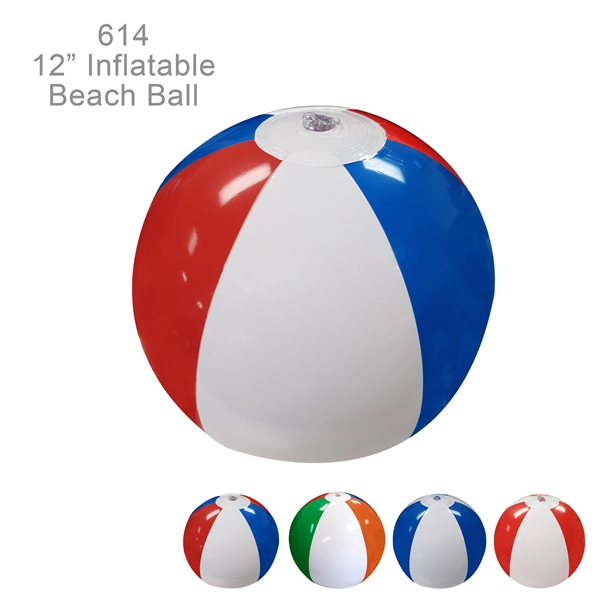 12" Inflatable Beach Ball with 6 Panels - Image 7