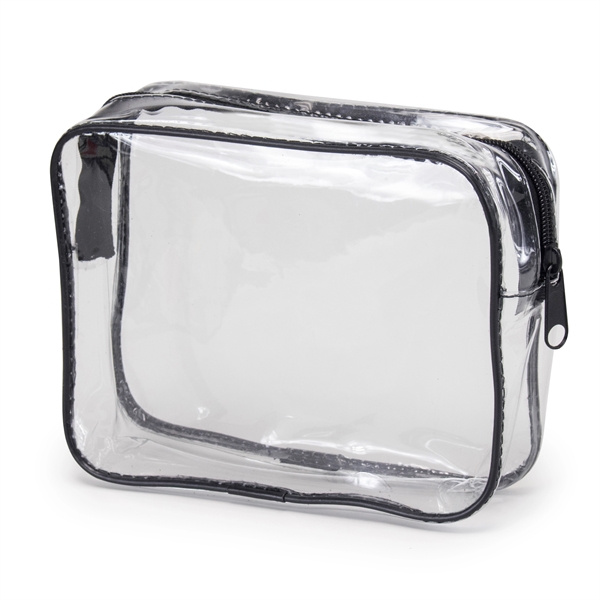 Hampton Clear Vinyl Travel Size Cosmetic Bag - Image 2