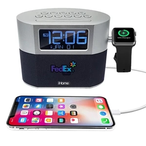iHome Bluetooth FM Clock Radio With Apple Watch Charging