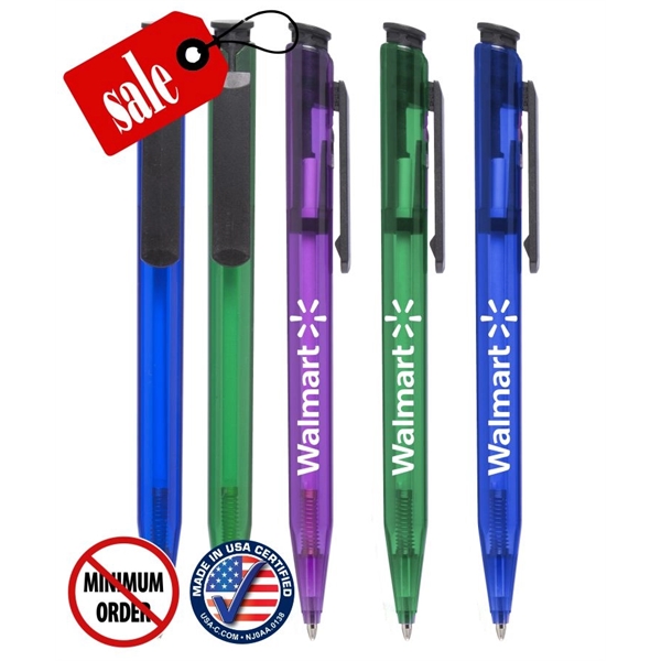 Closeout USA Made "Monticello" Frosted Click Pen -No Minimum