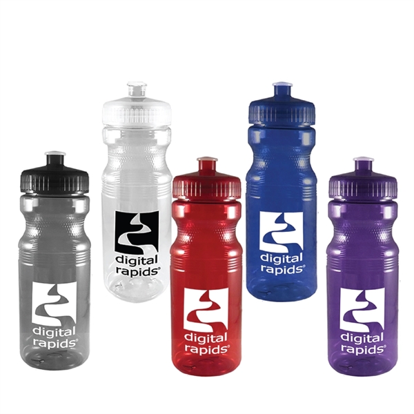24 oz. Colored Economy Bike Bottle with 63mm Push Pull Lid