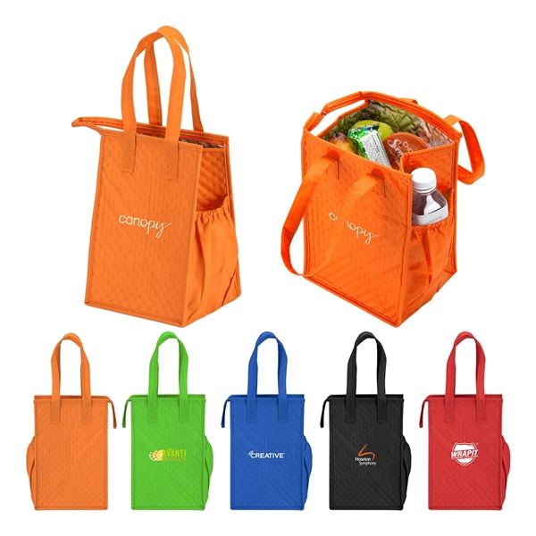 Colorful Cooler Tote with Side Pocket - Image 1
