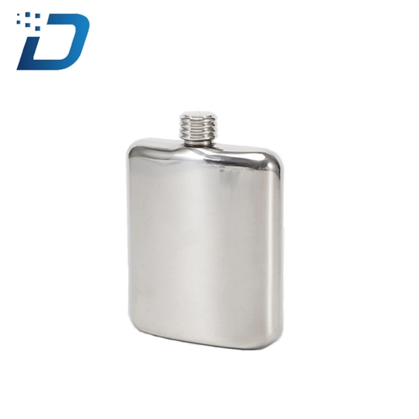 7 OZ Stainless Steel Shaped Hip Flask - Image 2