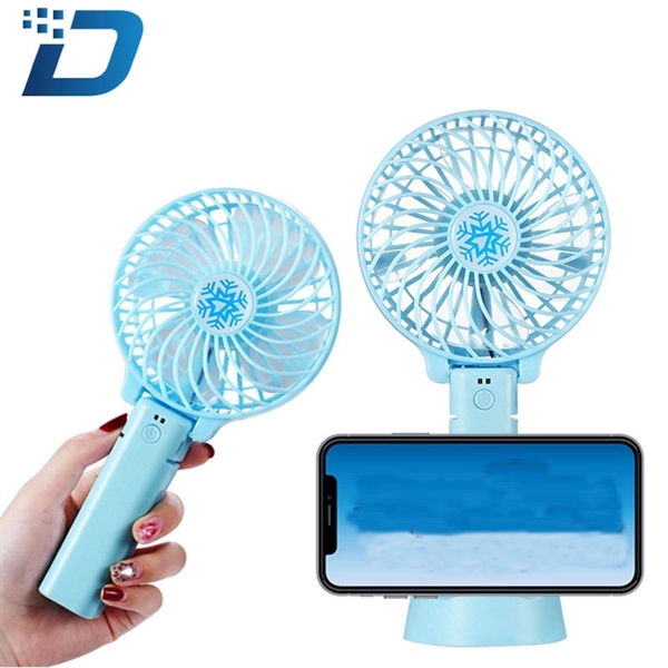 Popular Foldable Charging Folding Fan With Phone Holder - Image 2