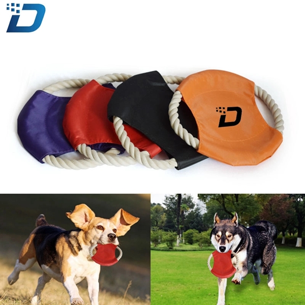 Cotton Rope Toy Pet Training Flying  Disc - Image 1