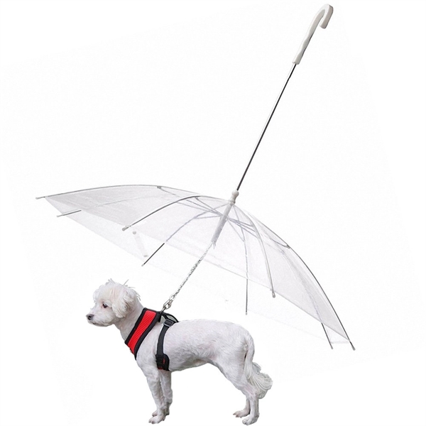 Pet Dog Umbrella with Leash - Image 1