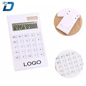 White Desk Top Electronic Calculator