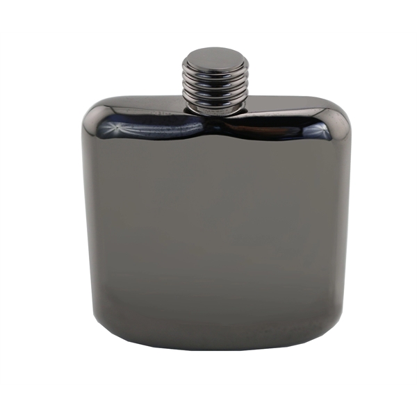Black Chrome Plated Sleekline Pocket Flask - Image 1