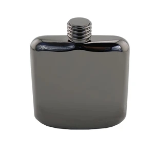 Black Chrome Plated Sleekline Pocket Flask