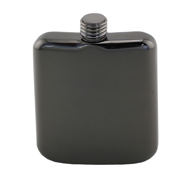 Black Chrome Plated Sleekline Pocket Flask - Image 2