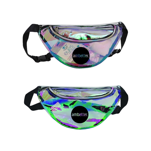 Clear Vinyl Holographic Fanny Pack - Image 1