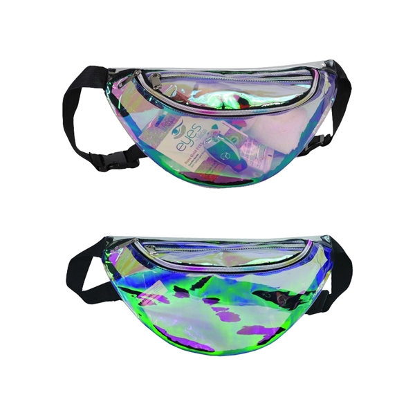 Clear Vinyl Holographic Fanny Pack - Image 2