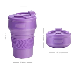 Portable silicone folding cup