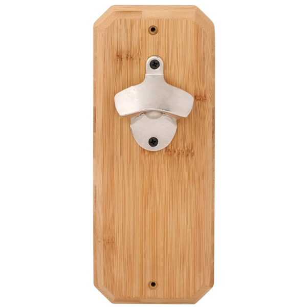 Emerson Bamboo Plaque Wall Mounted Bottle Opener - Image 2