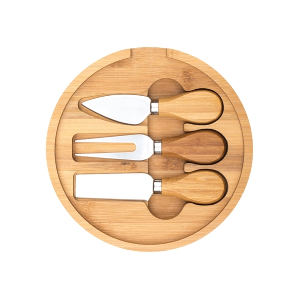 Harper Mini Bamboo Cheese Board Knife Set - Image 2