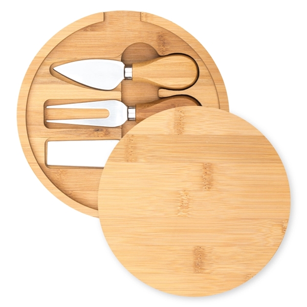 Harper Mini Bamboo Cheese Board Knife Set - Image 3